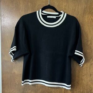 Black and White Striped Sweater